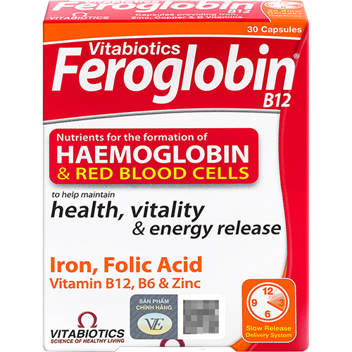 Viên uống Vitabiotics Feroglobin B12 bổ sung sắt
