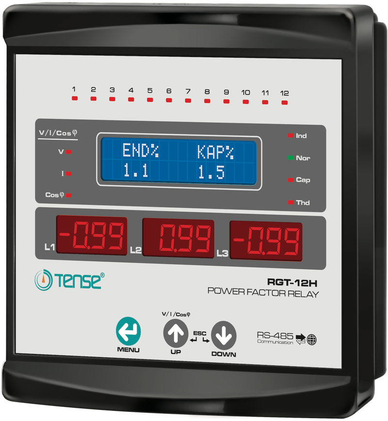 RGT-12H BỘ ĐIỀU KHIỂN TỤ BÙ 12 BƯỚC AUTOMATIC POWER FACTOR CONTROLLER APFC 12 Steps RGT-12H