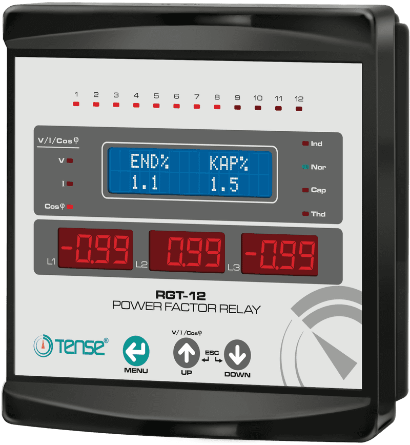 RGT-12 BỘ ĐIỀU KHIỂN TỤ BÙ 12 BƯỚC Automatic Power Factor Regulator PFC RGT-12 Tense