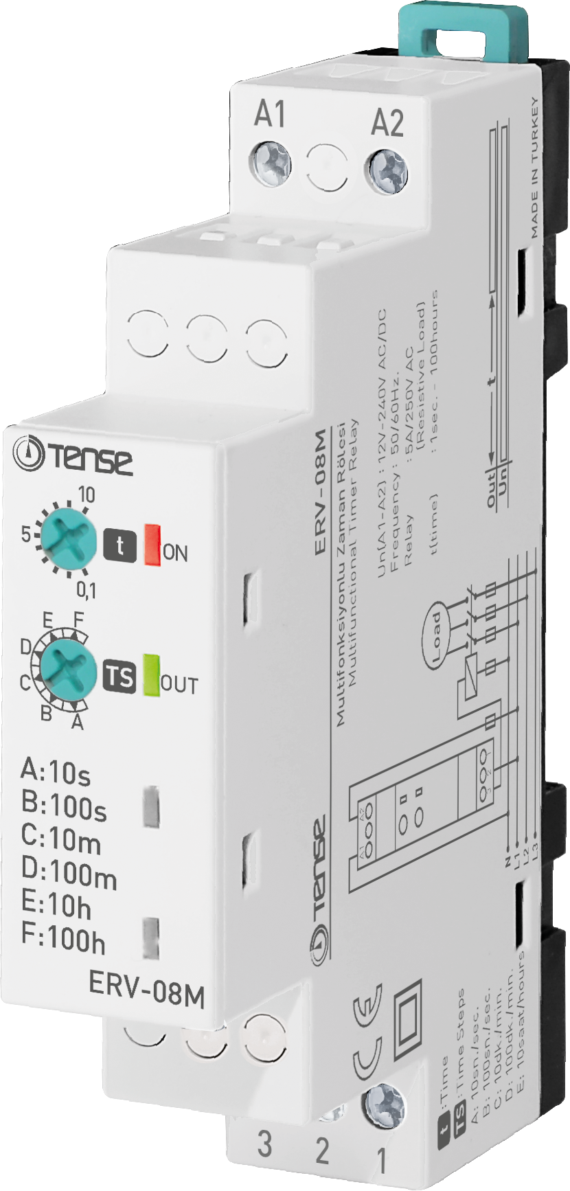 ERV-08M Rơ le thời gian on-delay 0.1sec-100hours (Adjustable)