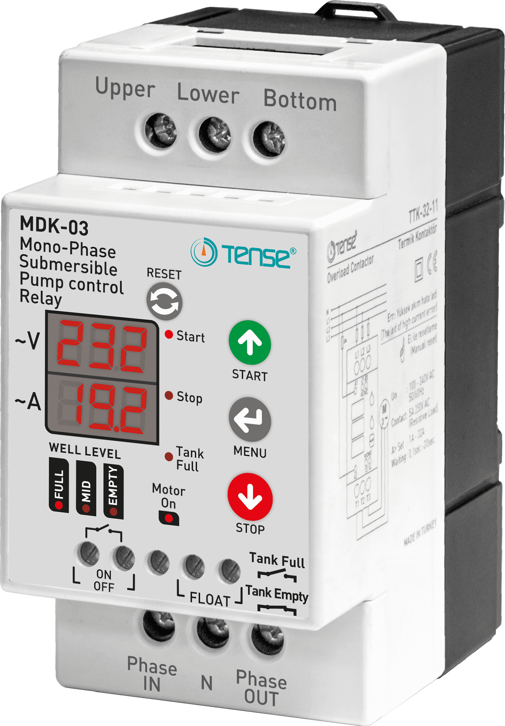 MDK-03 Rơ le điều khiển động cơ bơm chìm một pha