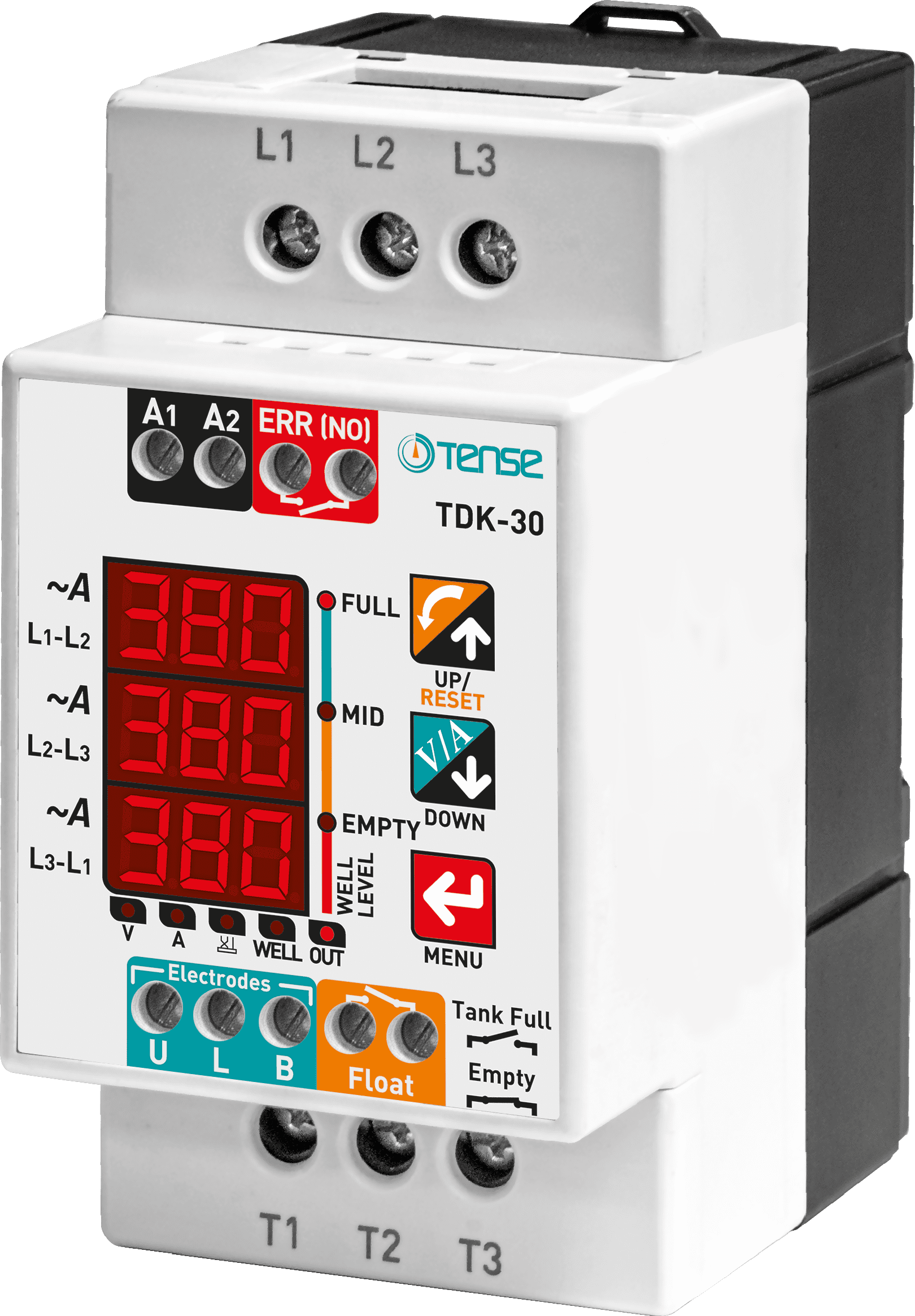 TDK-30 RƠLE ĐIỀU KHIỂN ĐỘNG CƠ BƠM CHÌM BA PHA Submersible Pump Control relay TDK-30 Tense