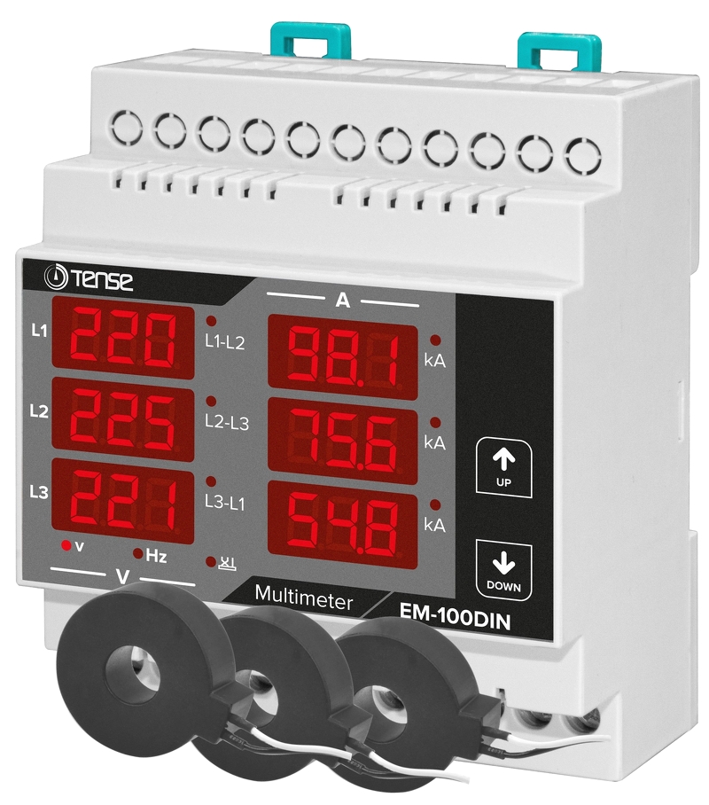 EM-100DIN Đồng hồ đa năng kèm biến dòng Multimeter with CT in the box EM-100DIN Tense