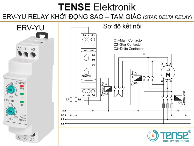 ERV-YU RƠ LE KHỞI ĐỘNG SAO, TAM GIÁC ERV-YU Star Delta Relay Tense