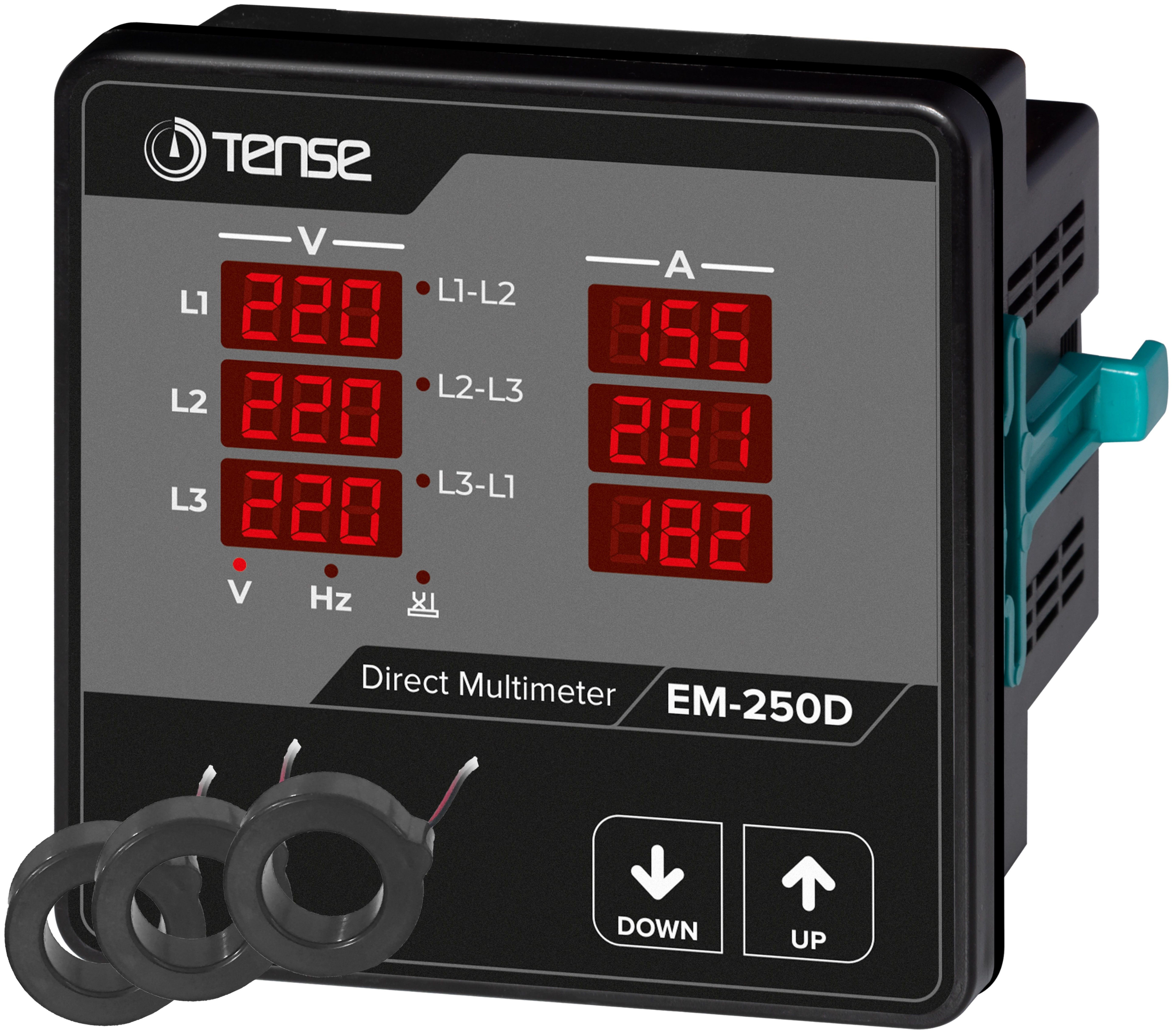 EM-250D ĐỒNG HỒ ĐA NĂNG KÈM BIẾN DÒNG MULTIMETER WITH CT IN THE BOX EM-250D Tense