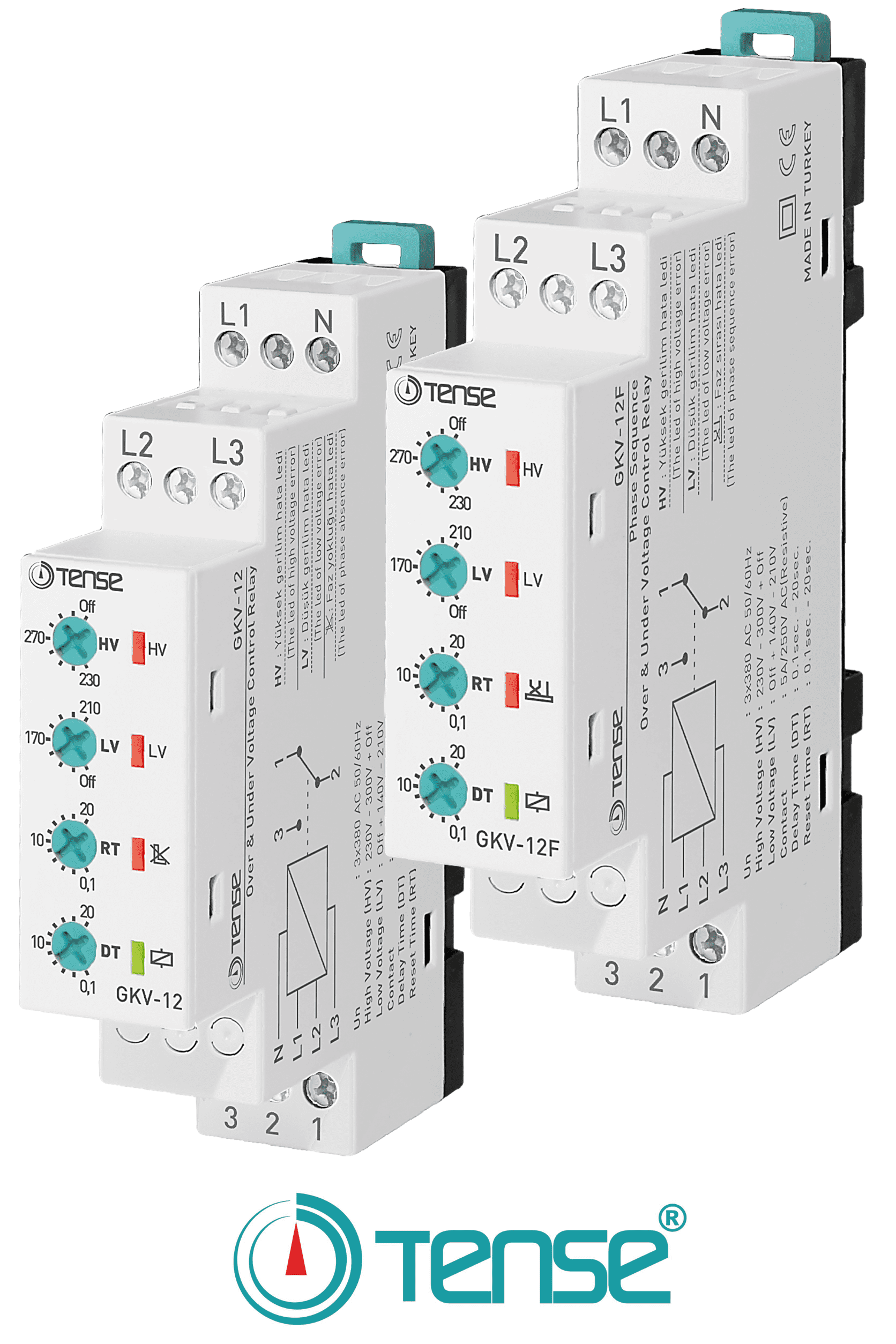 GKV-12 và GKV-12F Rơ le bảo vệ điện áp và thứ tự pha. Over & Under-Voltage Control Relay & Phase Sequence