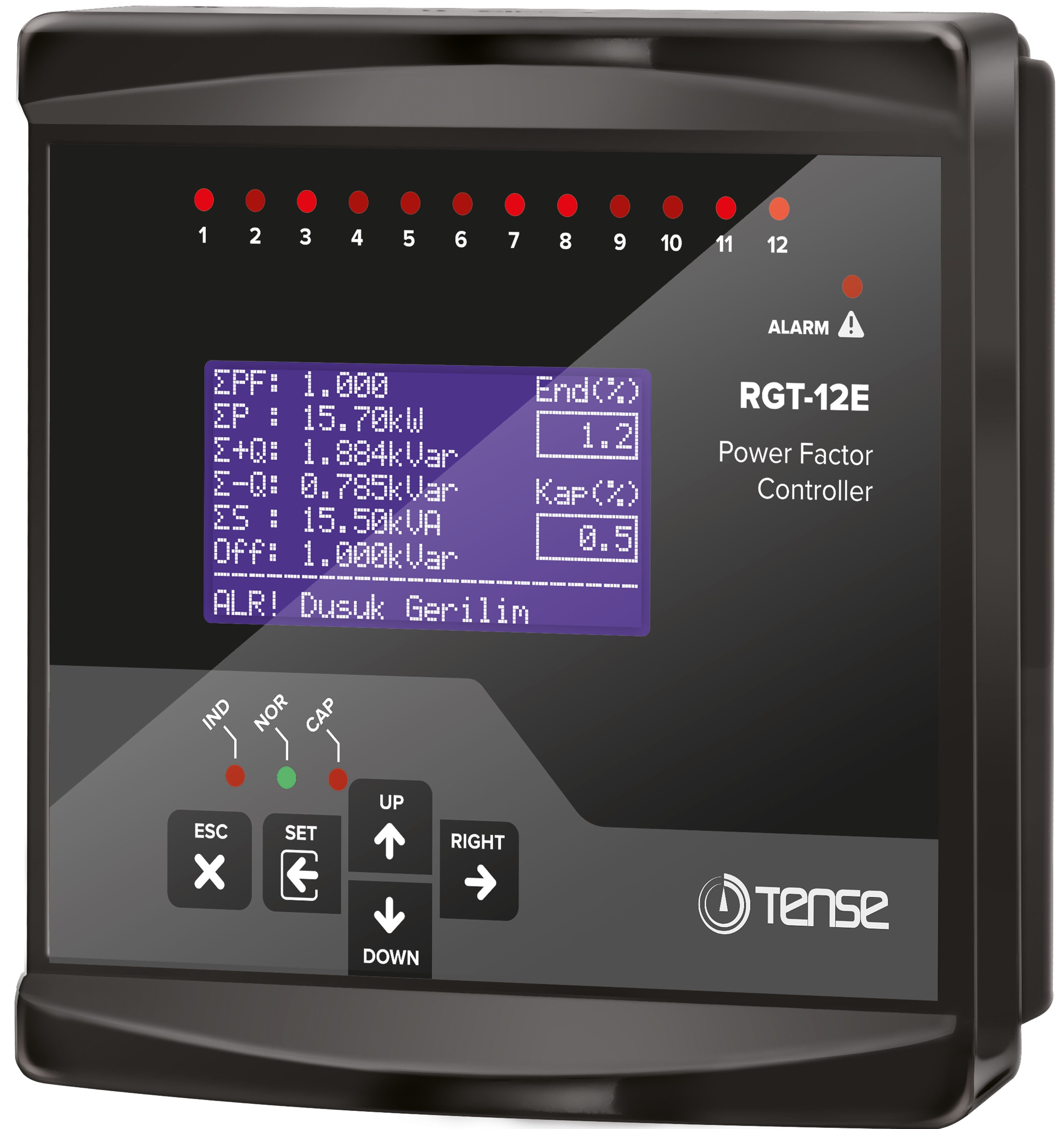 RGT-12E BỘ ĐIỀU KHIỂN TỤ BÙ 12 CẤP. Automatic Power Factor Controller APFC, Power Factor Regulator PFR 12 Steps RGT-12E