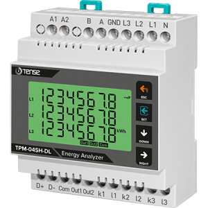 TPM-04SH-DL Đồng hồ đa năng phân tích năng lượng, gắn DINRAIN, RS485 Modbus