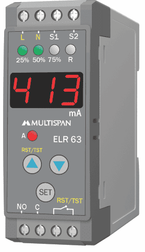 ELR-63 Rơ le bảo vệ dòng rò, 76x28
