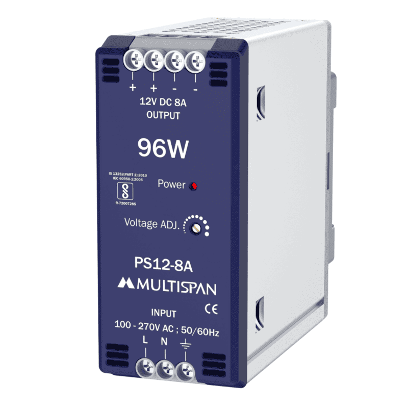 PS12-8A Bộ chuyển đổi nguồn điện 96W, 12 VDC, 8A