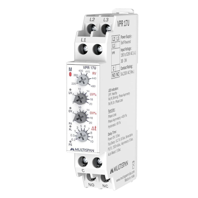 VPR-17U Rơ le bảo vệ điện áp và pha (3P3W)