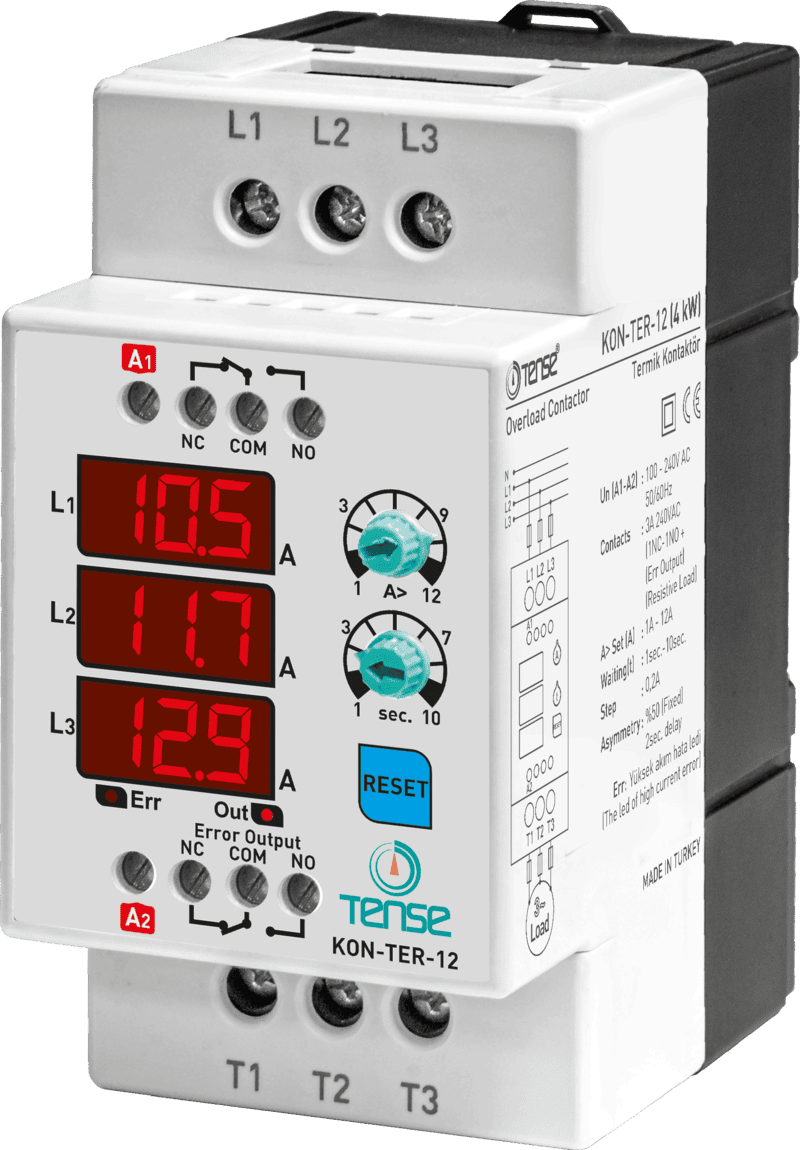 KON-TER-12 Contactor kỹ thuật số tích hợp các tính năng bảo vệ (dòng định mức 12A)