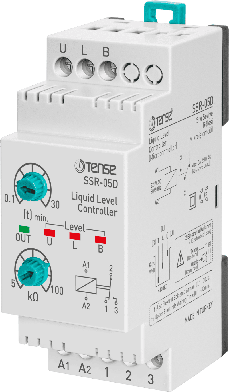 Relay mức nước (kết hợp với điện cực đo), có thể điều chỉnh thời gian trễ, mã SSR-05D