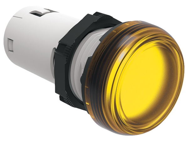 Đèn báo pha màu vàng, IP67, 230VAC, Ø22mm. Mã hàng LPMLM5