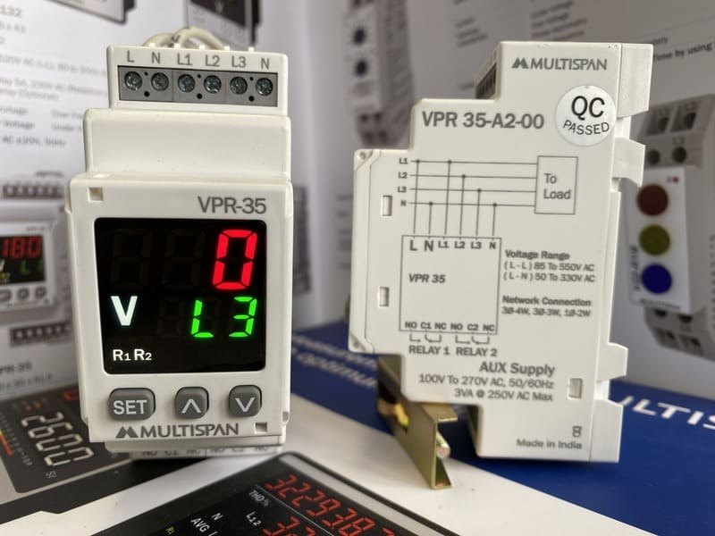 Relay bảo vệ điện áp và pha, trung tính VPR-35 MULTSPAN (3P3W/4W, 1P2W)
