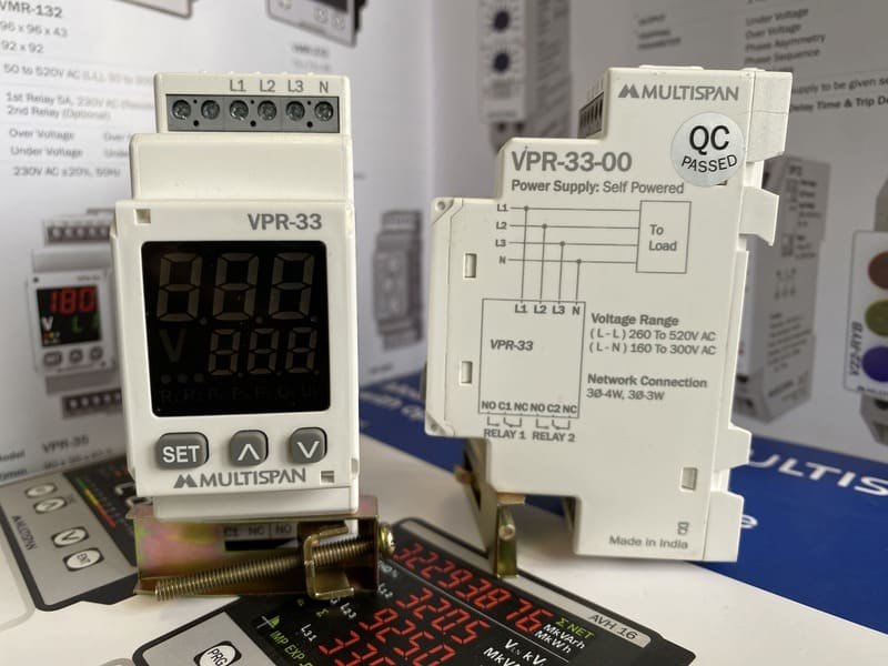 Relay bảo vệ điện áp và pha, trung tính VPR-33 MUTLSIPAN (3P3W/4W)