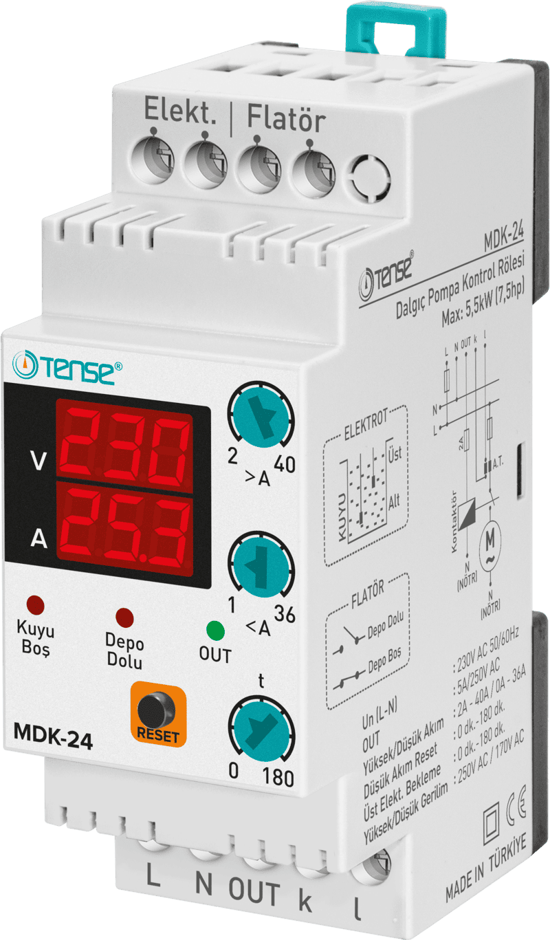Relay điều khiển động cơ bơm một pha đến 40A gián tiếp, mã MDK-24