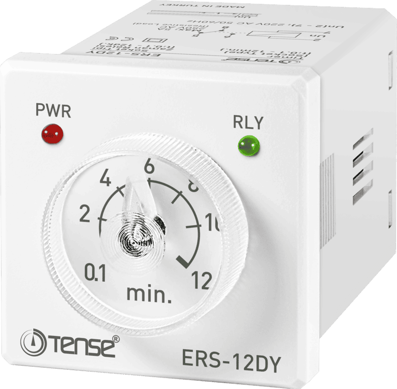 Relay thời gian Ondelay ERS-12DY TENSE (0.1 - 12 min, socket 8 chân)