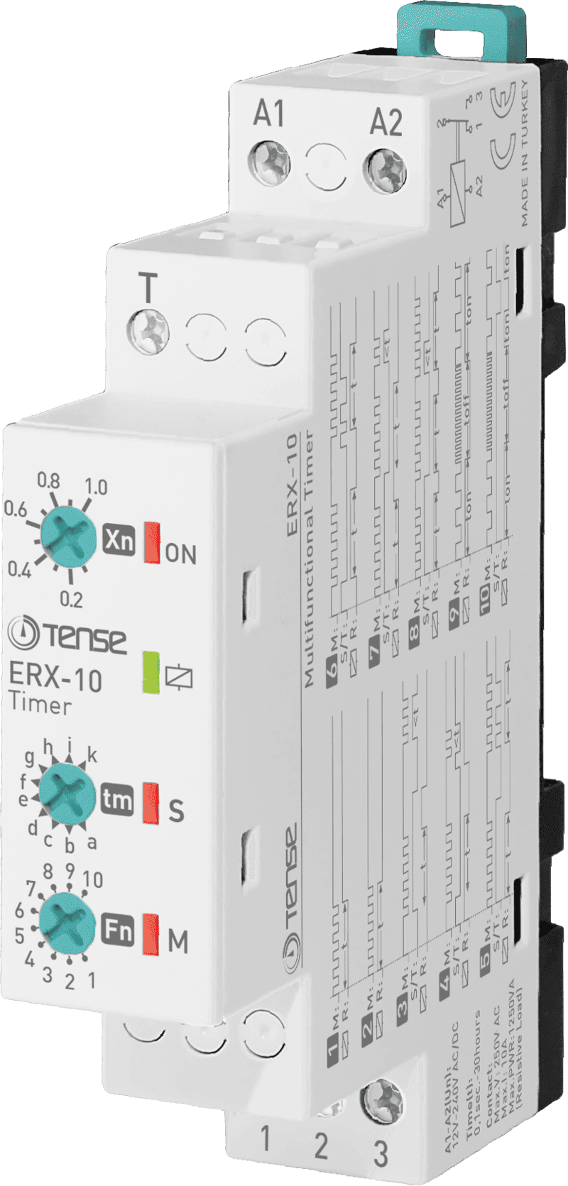 Relay thời gian đa năng ERX-10 TENSE (10 chương trình, 0.1 - 30 h)