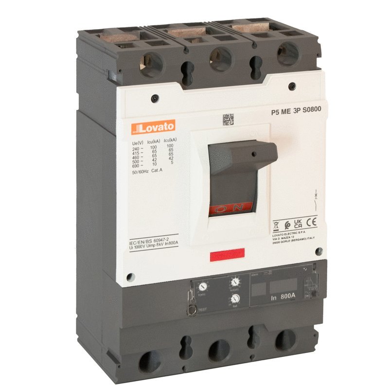 MCCB 3 cực chuẩn IEC 800A – Dòng cắt 65kA tại 400V