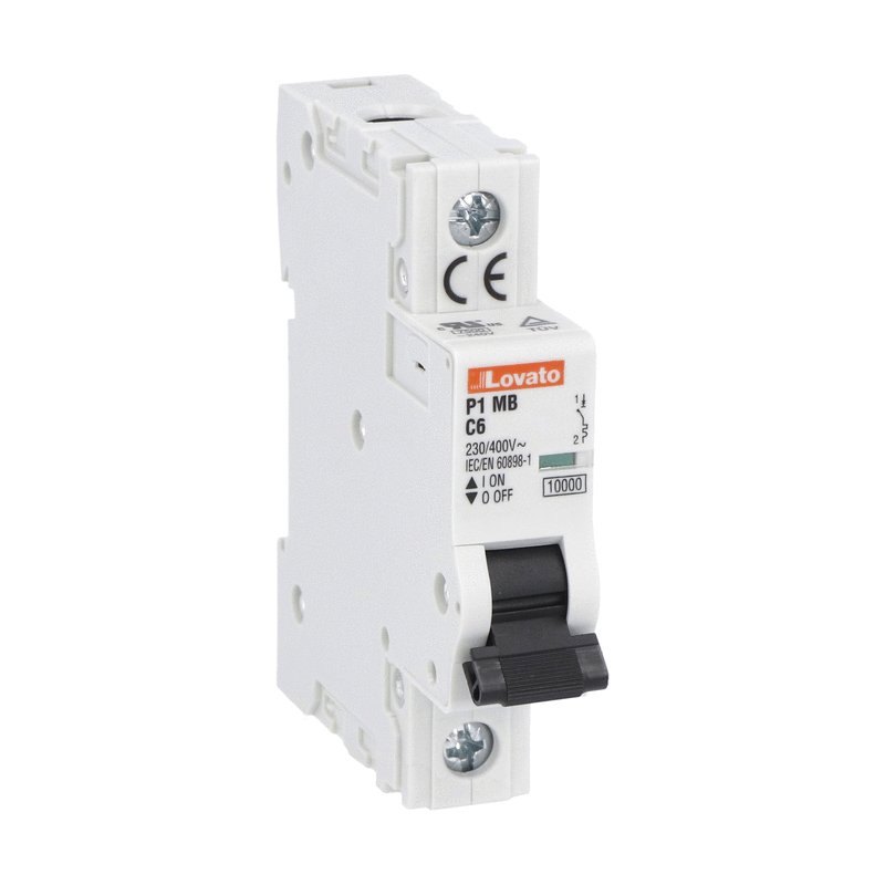 MCB 1P, 1A, 10kA, Curve C, LOVATO mã P1MB1PC01