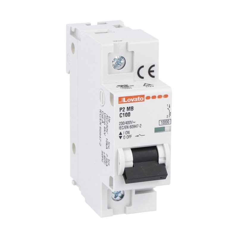 MCB 1P, 125A, 10kA, Curve C, LOVATO mã P1MB1PC125