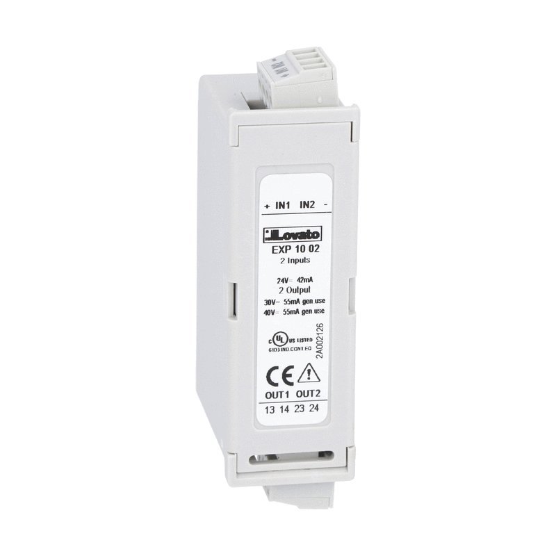 Mô-đun mở rộng 2 Digital Input và 2 đầu ra tĩnh cách ly quang, EXP1002 LOVATO