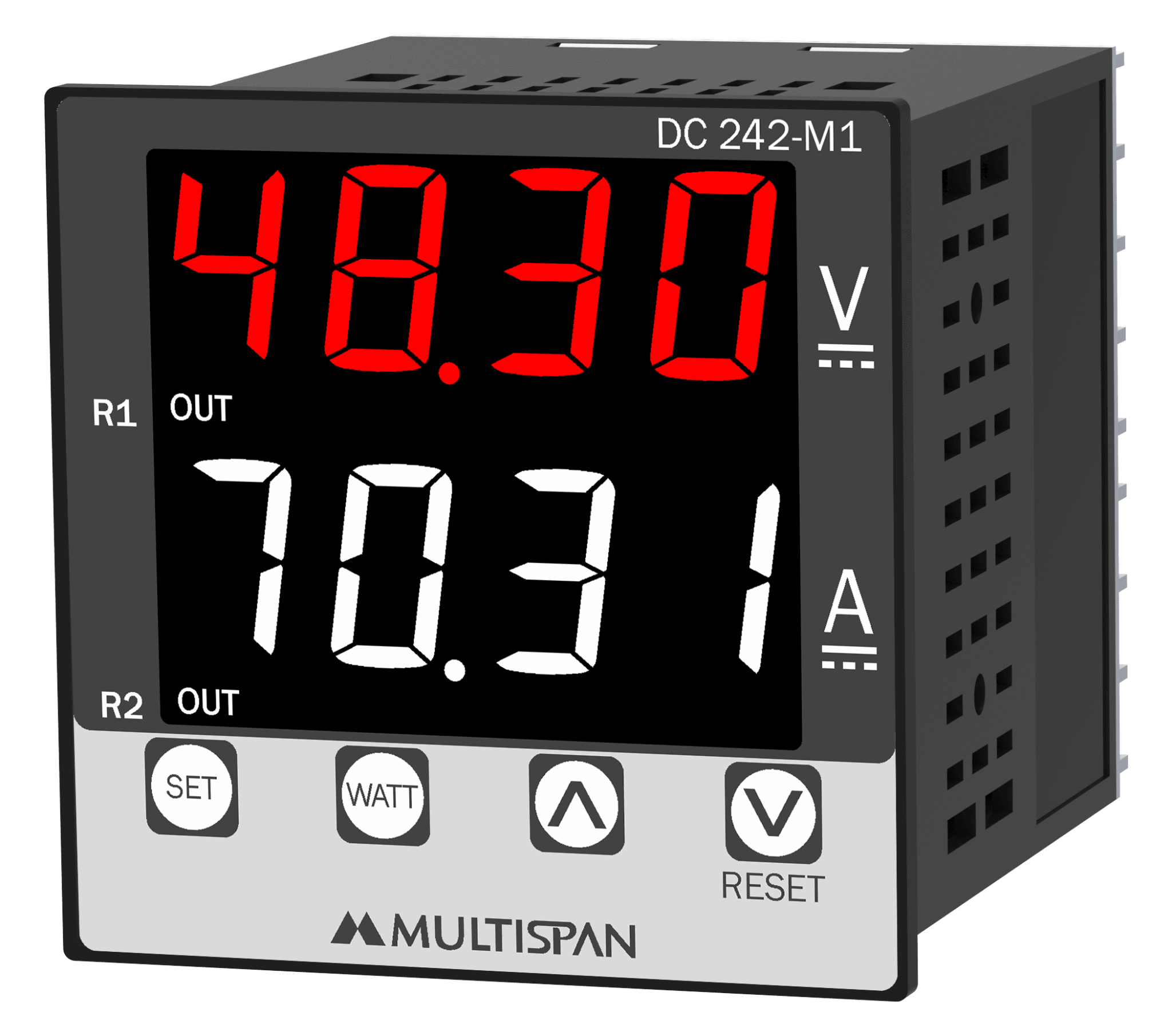 Đồng hồ đa năng đo (DC Multimeter) DC-242-M1 MULTISPAN (RS485 Modbus RTU, 2 Relay, 72x72 mm)
