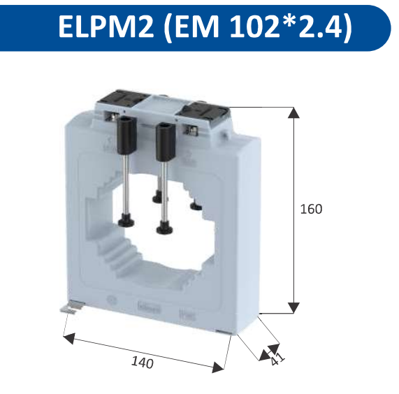 Biến dòng 2500/5 Elmex ELPM2 (EM 102*2.4), CL 0.5 / 1.0, D102 mm