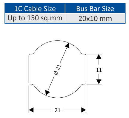 Biến dòng 100/5A Elmex ELP2 (E 21.3) CL 0.5 / 1.0, D21 mm
