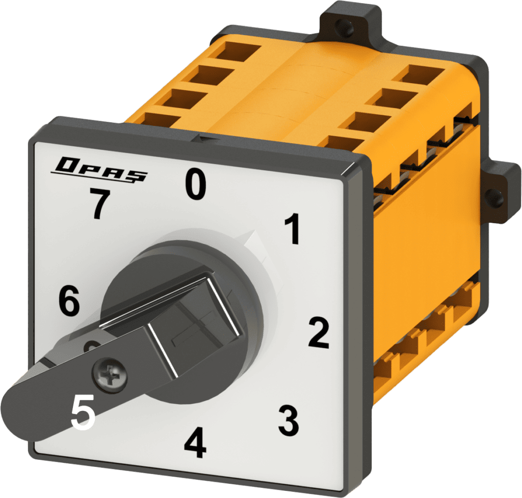 Công tắc chuyển mạch 7 vị trí (0-1-2-3-4-5-6-7) 1 cực 16A mã YPT117M16 Opas