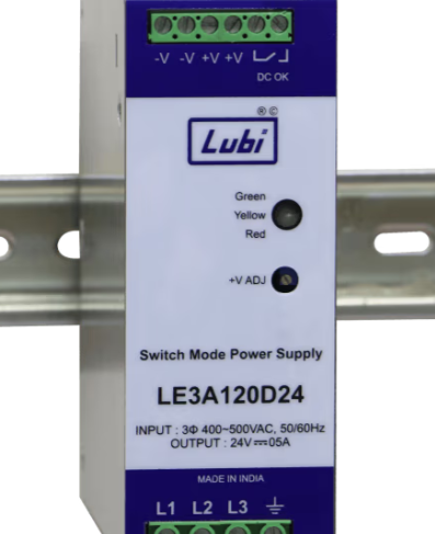 Bộ nguồn 3 pha LUBI LE3A120D24, đầu ra 24V DC, 120W, 5A