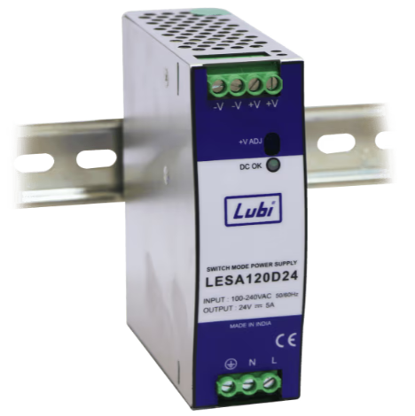 Bộ nguồn dạng cài khung kim loại LUBI LESA120D12, đầu ra 12V DC, 120W, 10A