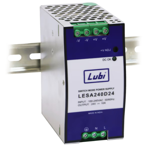 Bộ nguồn dạng cài khung kim loại LUBI LESA240D48, đầu ra 48V DC, 240W, 5A