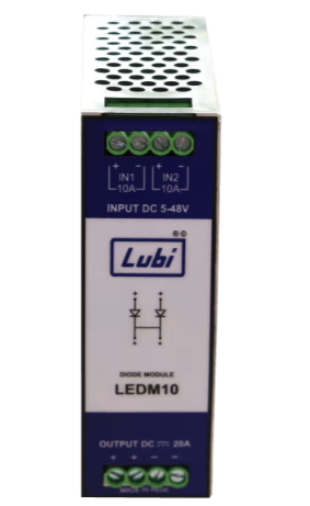 Bộ nguồn mô đun dự phòng LUBI LEDM10, Đầu vào 0-60 V DC, đầu ra Vinput -0.7V, 10A
