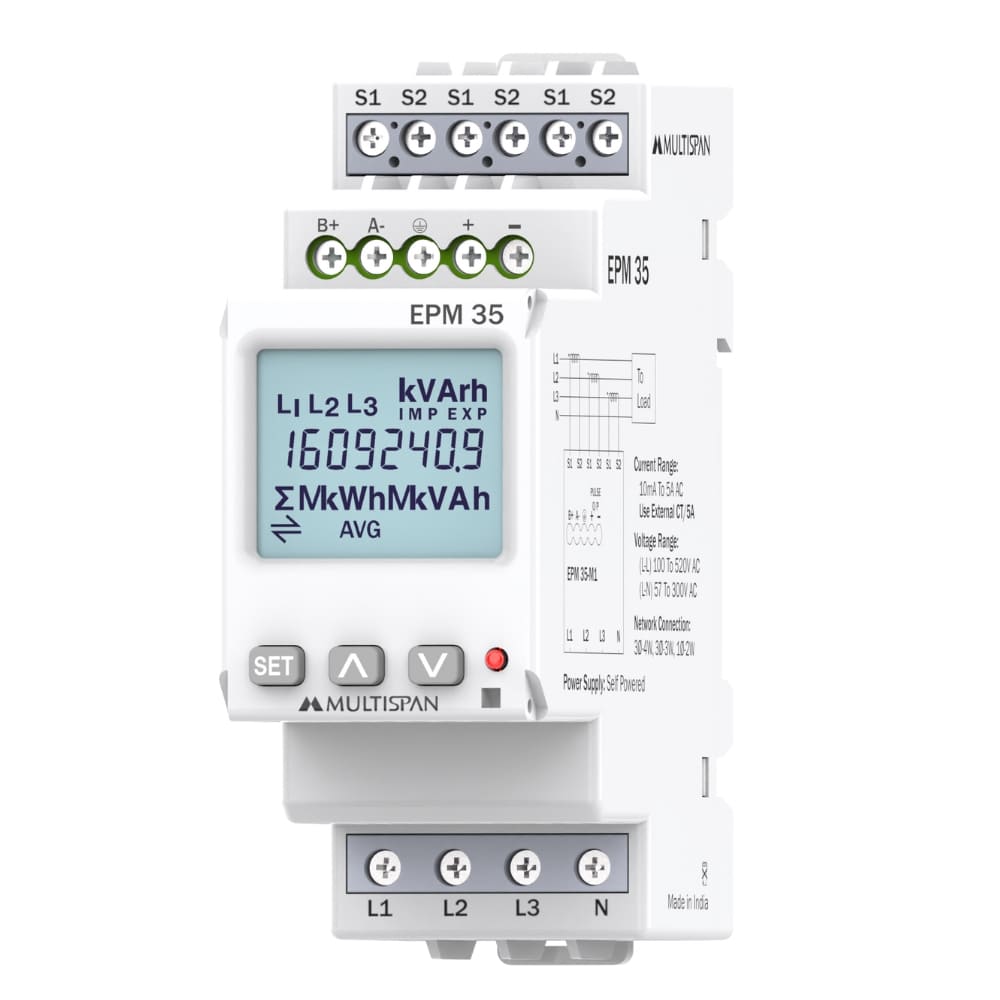 Đồng hồ đa năng cài DIN, RS485 Modbus multimeter EPM-35-M1 MULTISPAN