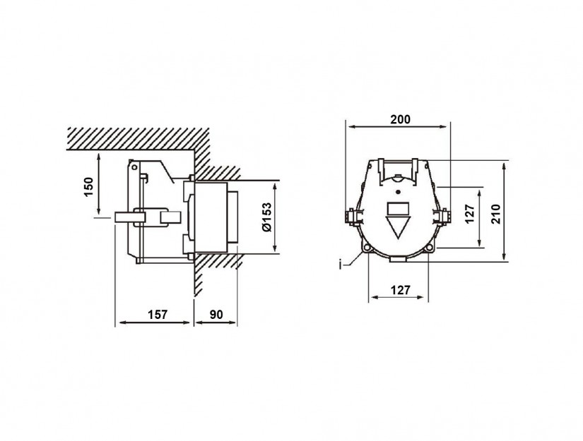 Ổ cắm âm IP67 BEMIS, 5x250A (3P+E+N), 380V 50/60Hz