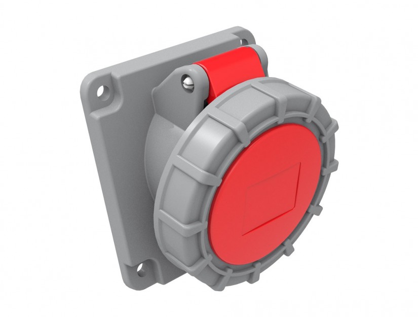Ổ cắm âm bẻ góc 45° IP67 BEMIS, 43x16A (3P+E), 380V 50/60 Hz, 6h