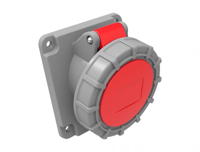 Ổ cắm âm bẻ góc 45° IP67 BEMIS, 5x16A (3P+N+E), 380V 50/60 Hz, 6h