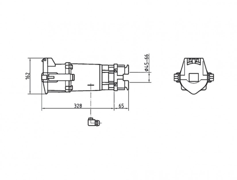 Ổ cắm di động IP67 BEMIS, 5x200A (3P+E+N), 380V 50/60 Hz