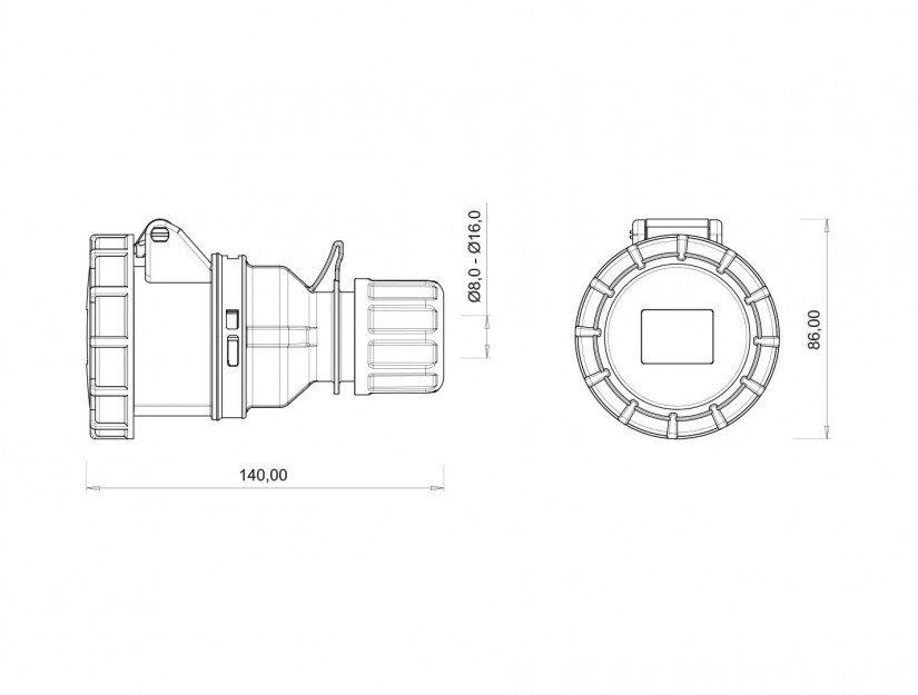 Ổ cắm di động IP67 BEMIS, 43x16A (3P+E), 380V 50/60 Hz, 6h