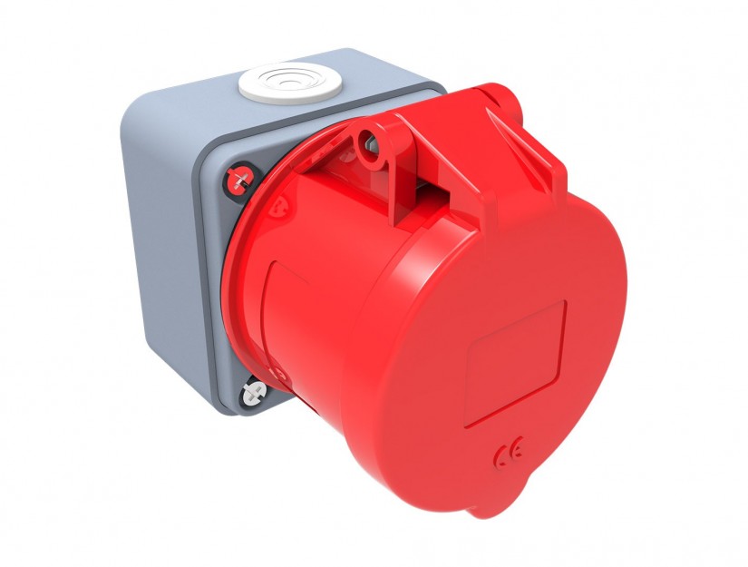 Ổ cắm nổi IP44 BEMIS, 4x32A (3P+E), 380V 50/60 Hz, 6h