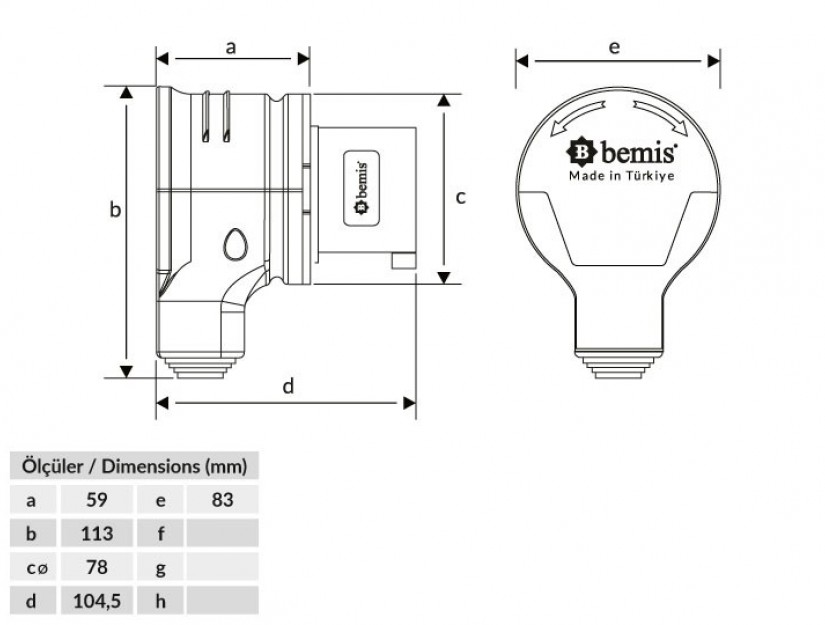 Phích cắm di động bẻ góc 90° IP44 BEMIS, 4x32A (3P+E), 380V 50/60 Hz, 6h