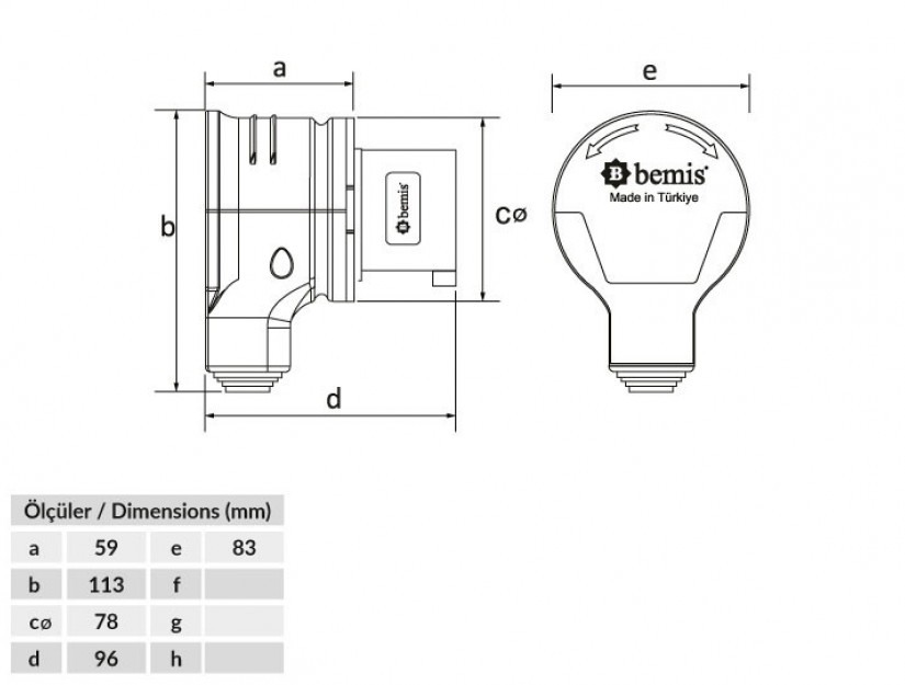Phích cắm di động bẻ góc 90° IP44 BEMIS, 5x16A (3P+N+E), 380V 50/60 Hz, 6h
