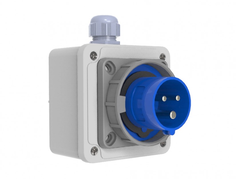 Phích cắm nổi IP67 BEMIS, 3x32A (2P+E), 220V 50/60 Hz, 6h