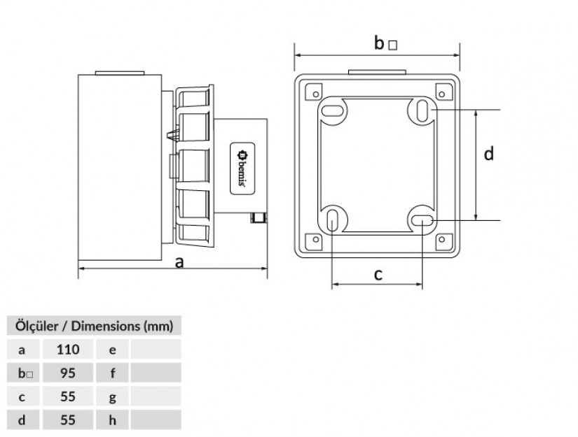 Phích cắm nổi IP67 BEMIS, 43x16A (3P+E), 380V 50/60 Hz, 6h