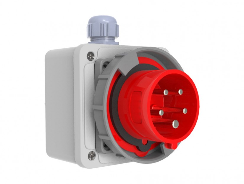Phích cắm nổi IP67 BEMIS, 5x16A (3P+N+E), 380V 50/60 Hz, 6h