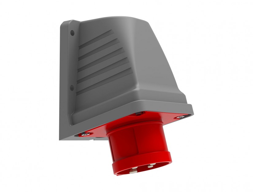 Phích cắm nổi bẻ góc 90° IP44 BEMIS, 4x16A (3P+E), 380V 50/60 Hz, 6h