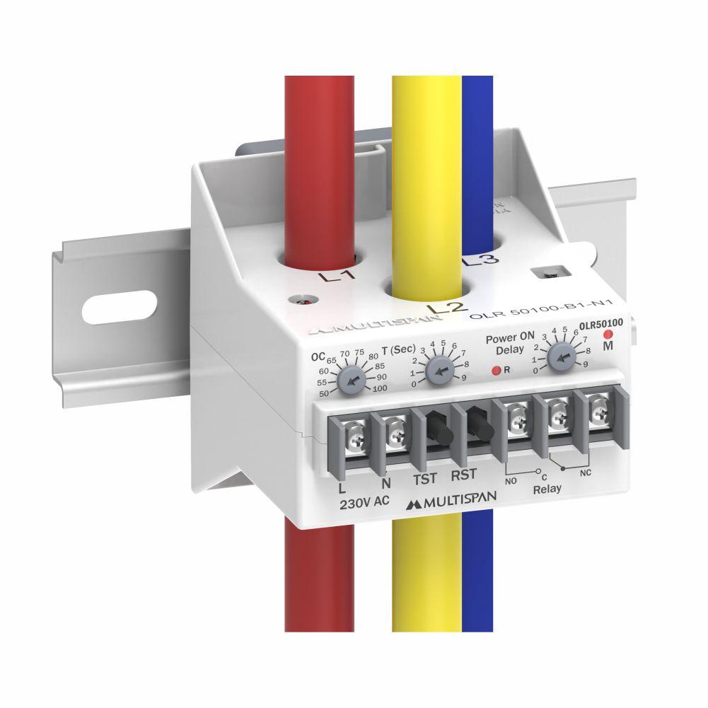 Rơ le bảo vệ quá tải 3 pha tích hợp CT OLR-110, Over load Relay 1 - 10 A Multispan
