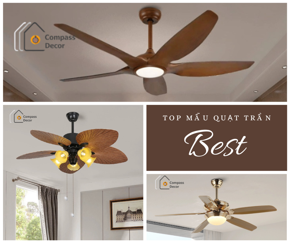 Top mẫu quạt trần trang trí bán chạy tại Văn Giang – Hưng Yên
